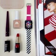 Apple Watch Series 1 - 5 粉黑色間條手錶帶 38 40 42 44mm  53