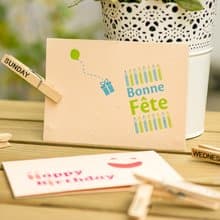 生日快樂 Bonne Fête! 種子卡片