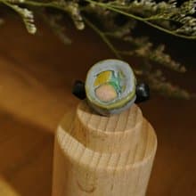 【 T - C 】戒指 皮革 牛皮 日本白瓷 瓷器  限量 自然釉色 無限看不膩色調 攝氏1350高溫燒製