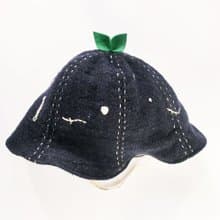 Grow Up! Wool Leaf Hat / Leaves & Nutrients (Navy)