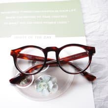 紅玳瑁色復古圓框眼鏡七枚蝶番鉸鏈日本手造