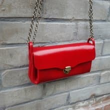 少量出清 四色 牛皮鎖鏈包 可背式皮夾 出國旅行超方便