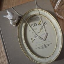 幸運女神V蕾絲純銀項鍊【Choccy Jewelry】