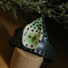 【 T - C 】手環 手鐲 皮革 牛皮 日本白瓷 瓷器  限量 自然釉色 無限看不膩色調 攝氏1350高溫燒製