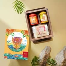 F4【無藏】端午公益禮盒 — 好人緣精緻彩盒-茶米禮盒(2茶+1米)