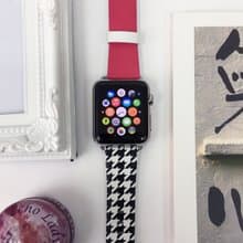 Apple / Samsung Watch 粉紅黑白千鳥格錶帶適合任何型號