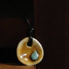 【 T - C 】項鍊 日本白瓷 瓷器  限量 自然釉色 無限看不膩色調 攝氏1350高溫燒製