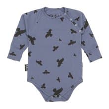 Moi Kids 冰島有機棉童裝包屁衣 6M至18M墨藍