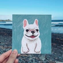 動物好朋友 | 小壯壯法鬥犬小狗生日卡片祝福明信片Postcard