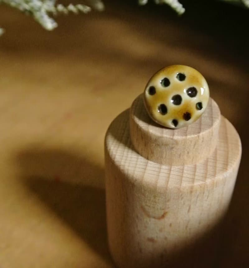 【 T - C 】耳環 日本白瓷 瓷器  限量 自然釉色 無限看不膩色調 攝氏1350高溫燒製