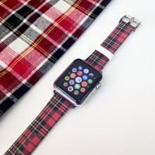 Apple Watch Series 1 - 5 紅色格子皮錶帶 38 40 42 44 mm  59