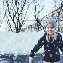 【北歐童裝】冰島有機棉內鋪棉上衣6M至8歲黑