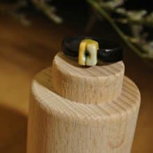 【 T - C 】戒指 皮革 牛皮 日本白瓷 瓷器  限量 自然釉色 無限看不膩色調 攝氏1350高溫燒製