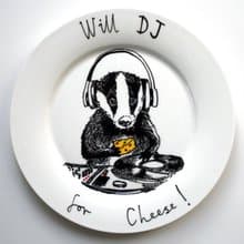 DJ Badger 手繪骨瓷餐盤 | Jimbobart