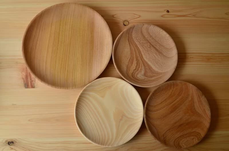 無垢碟(中) 日本檜木、無化學添加