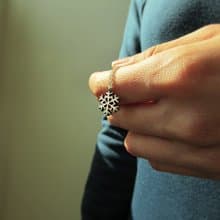 snowflake necklace_雪花項鍊 | 聖誕節 禮物首選 設計師手工