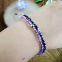 -天然半寶石-幸運石系列-紫水晶黃銅手鍊