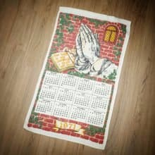 1971 美國早期年代布面月曆 Bless this house