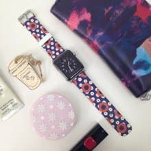 Apple / Samsung Watch 藍紅圓形圖案錶帶適合任何型號 47