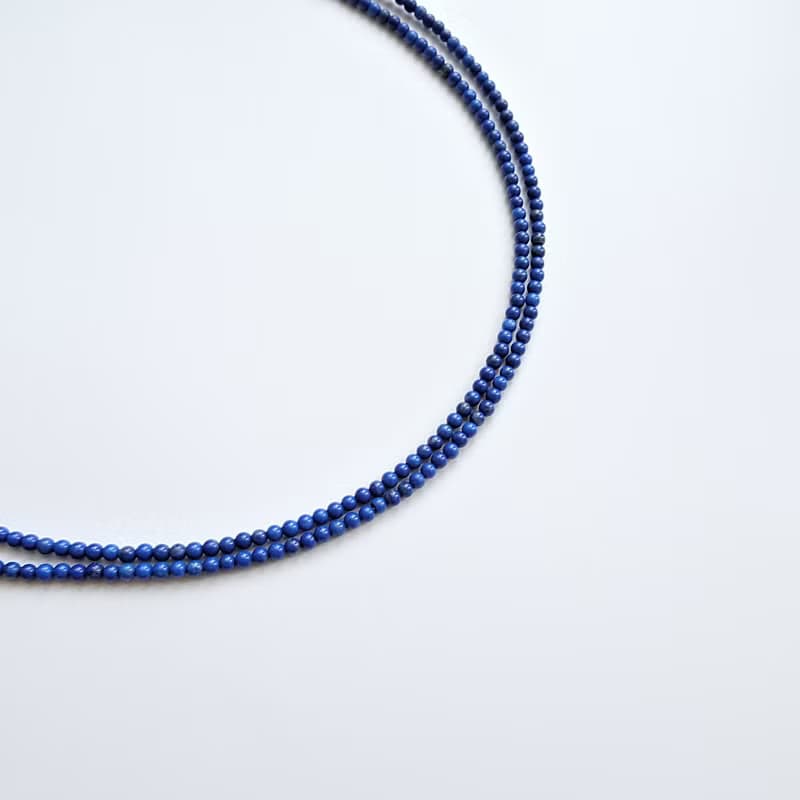 白紋石染青金藍小圓珠眼鏡鍊 - 給媽媽的母親節禮物