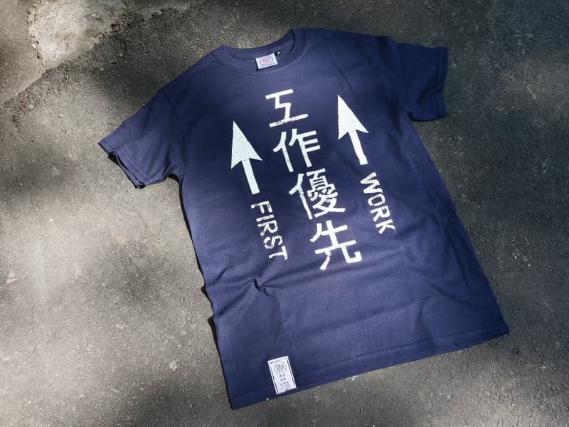 復古T-Shirt-工作優先/RELAX(藏青)　春夏 男女同款中性禮