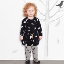 Moi Kids 冰島有機棉童裝女孩洋裝5歲至8歲 黑