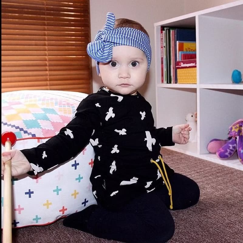 Moi Kids 冰島有機棉童裝女孩洋裝5歲至8歲 黑