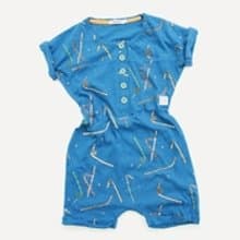2014 春夏 indikidual straw print 連身衣/straw all in one short