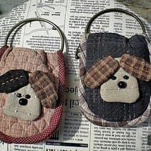 旺旺2用手袋*文子手作*日本先染布