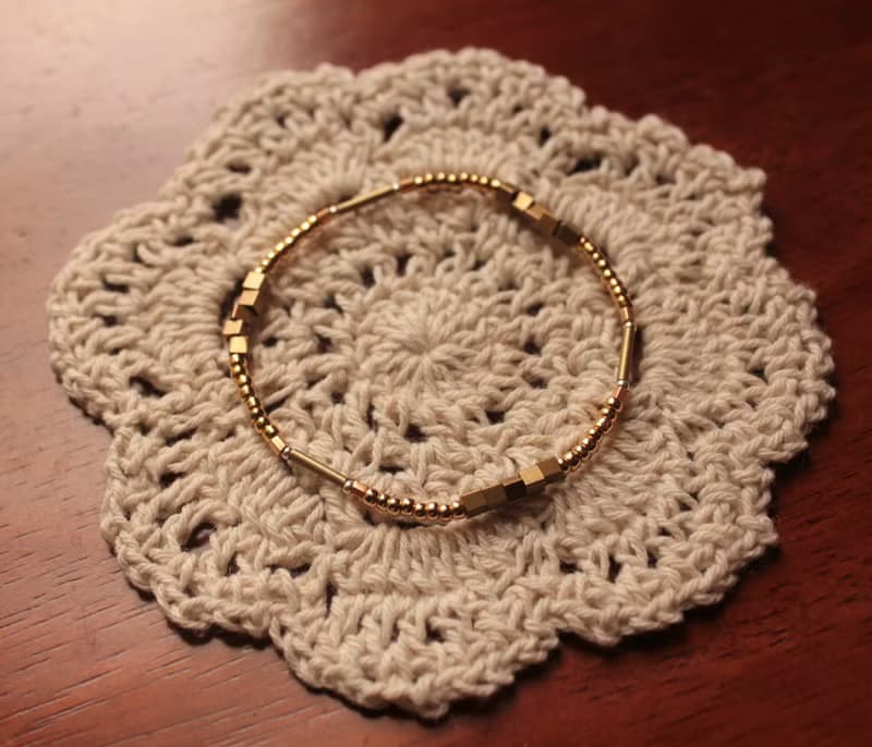 *hippie* Jaipur│齋浦爾 淺金色率性簡約極細質感黃銅串珠手鍊