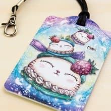 掛繩卡套 | 悠遊卡套 | 行李吊牌 - 草莓大福貓