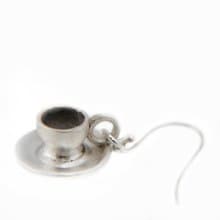 咖啡好幫手 -立體咖啡杯- 耳勾式耳鍊式 耳環