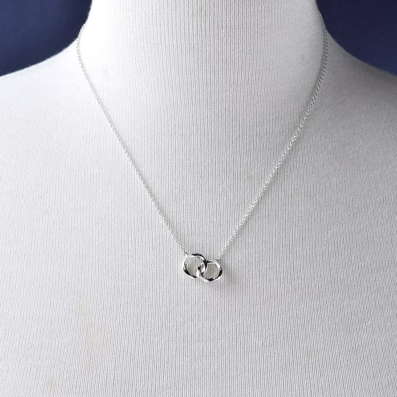 麻花雙圈項鍊 925純銀 交換禮物 聖誕節 生日 給自己