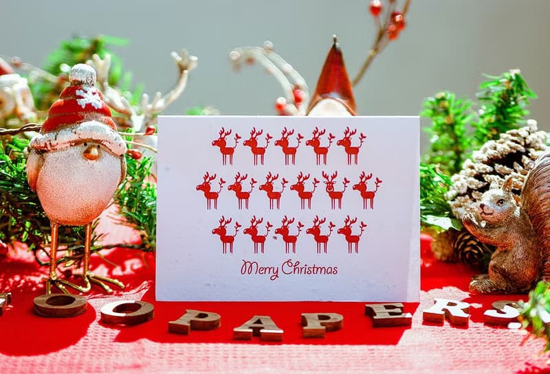 Merry Christmas 種子紙聖誕卡片 (麋鹿 Moose)
