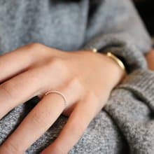 戒指 純銀 黃銅 - 麻花捲 -