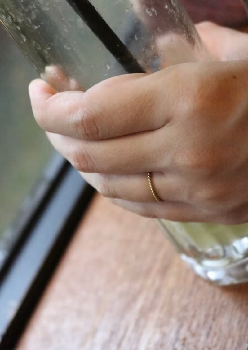 戒指 純銀 黃銅 - 麻花捲 -