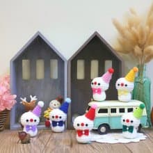 迷你雪人。鑰匙圈。交換禮物。聖誕節