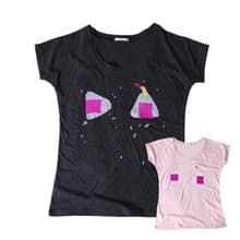 ボディーからTcollectorオリジナル。おにぎり　イラストTシャツ　レディースフリー 　Tcollector