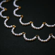 雲朵彎彎 輕珠寶淡水珍珠手鏈水晶