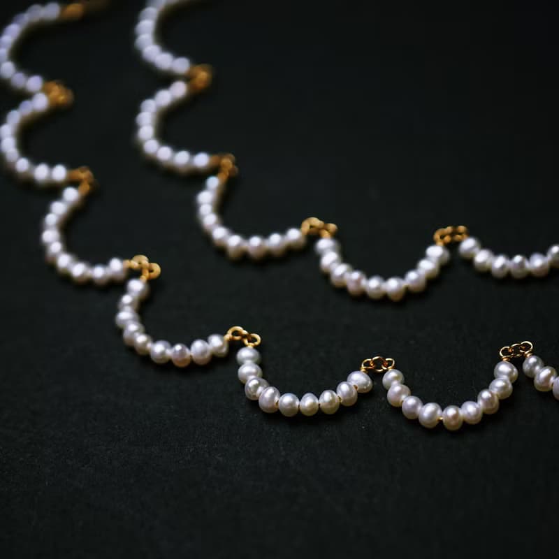 雲朵彎彎 輕珠寶淡水珍珠手鏈水晶