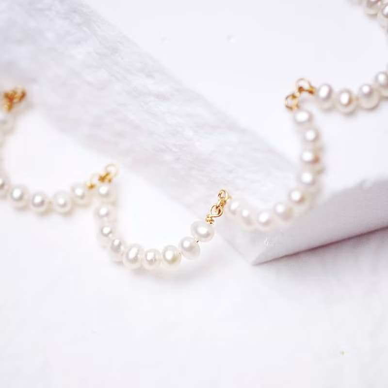 雲朵彎彎 輕珠寶淡水珍珠手鏈水晶