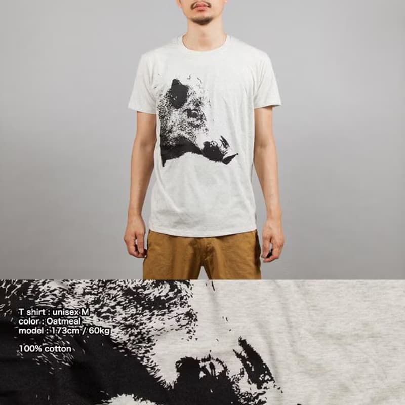 猪  イノシシ年 おもしろ デザインTシャツ　ユニセックスXS〜XLサイズ　Tcollector