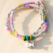 生日禮物 七夕情人節禮物 手感漸層色彩海底魚手繩(繞兩圈設計)