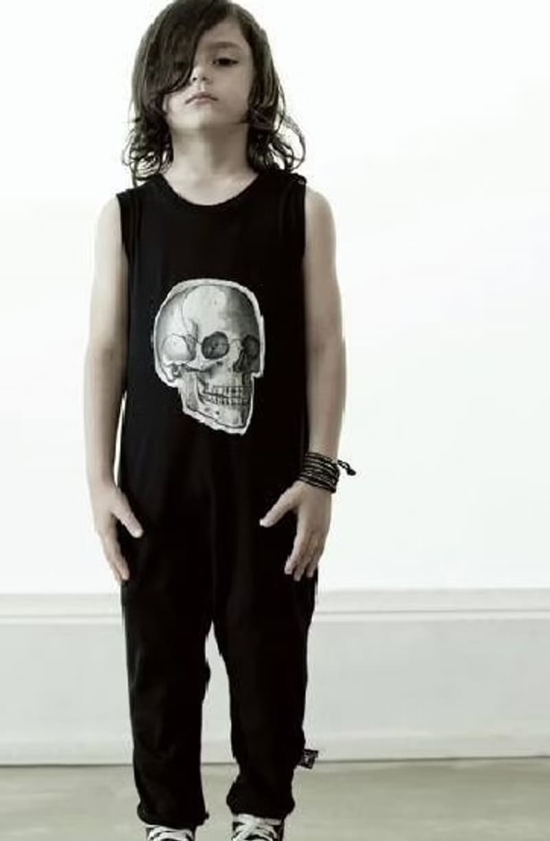 2014春夏 NUNUNU 骷髏連身衣褲/skull overall style Long Romper