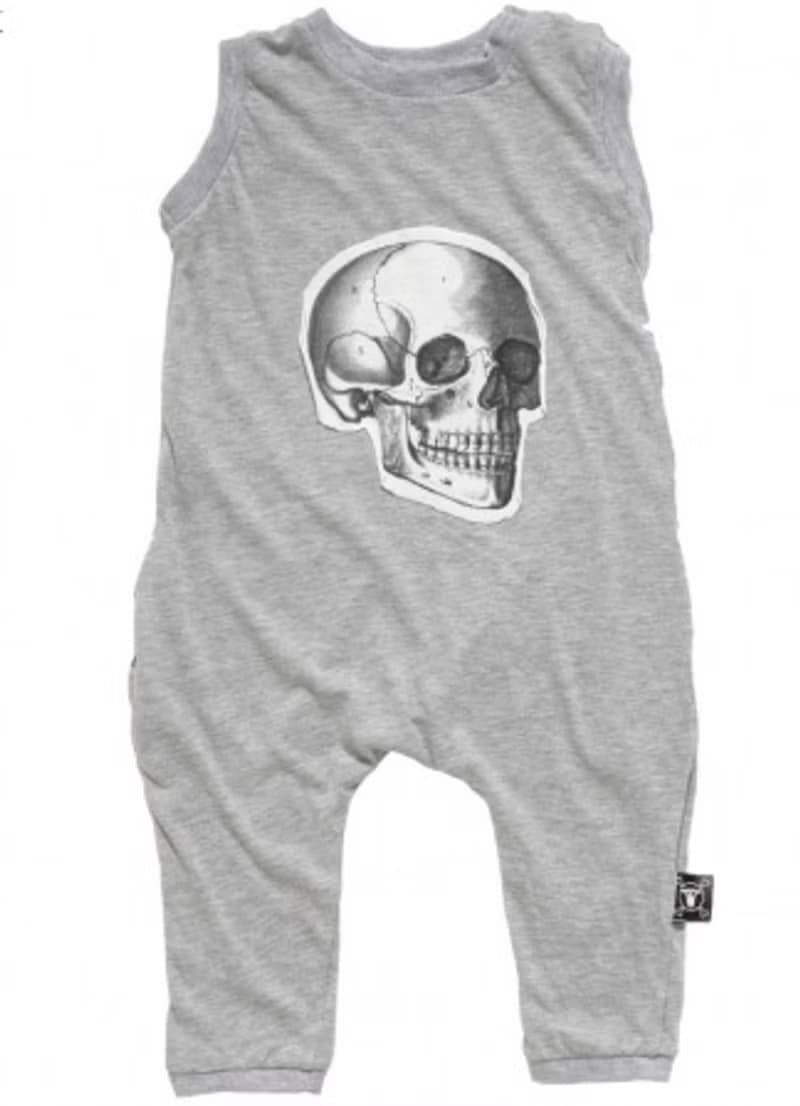 2014春夏 NUNUNU 骷髏連身衣褲/skull overall style Long Romper