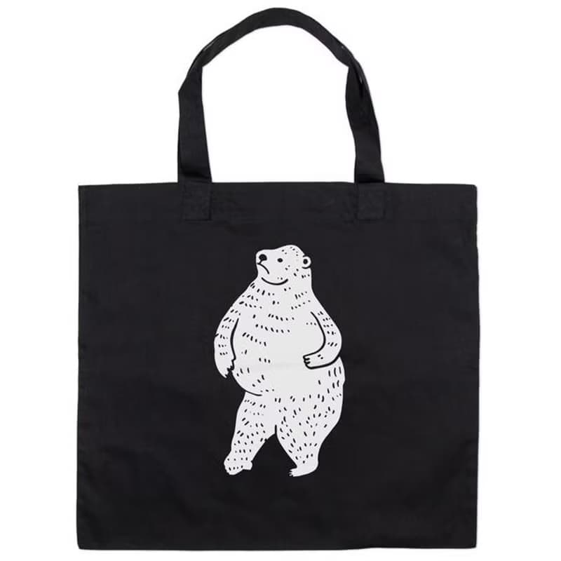 With animal inner pocket. Dancing polar bear tote bag Tcollector