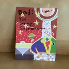父親節 明信片 Dad You are my Superman