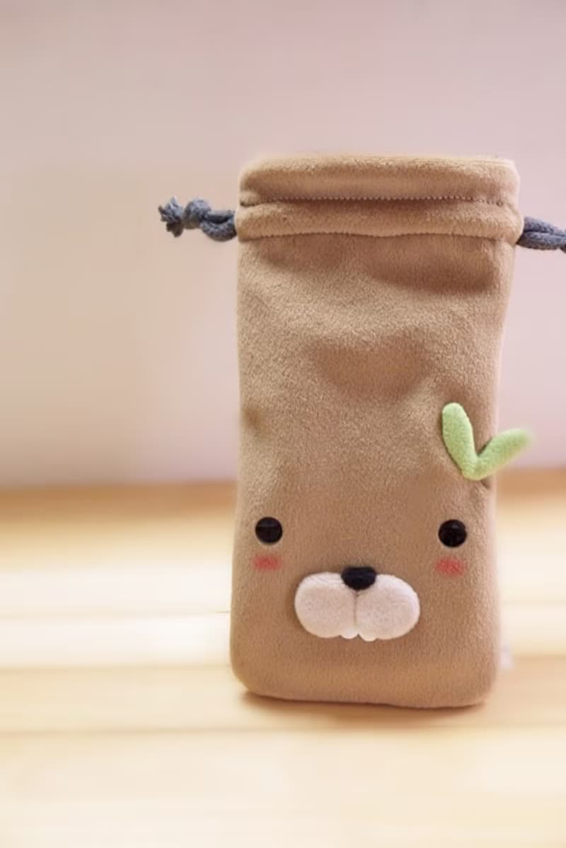 Bucute 手機設計的束口袋/生日禮物 首選/出國旅行/手工製作/