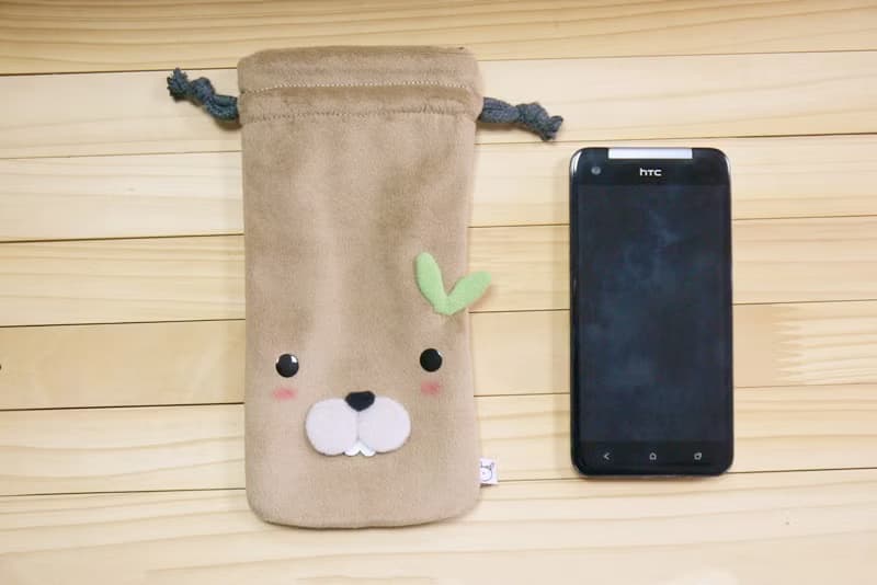 Bucute 手機設計的束口袋/生日禮物 首選/出國旅行/手工製作/