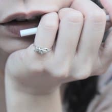 無限永恆 純銀繞結造型尾戒(蝴蝶結)